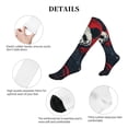 thumbnail image 5 of Rateoe Red Black Eastern Panda Warrior Compression Socks for Women and Men 20-30mmHg-Circulation Support Socks Knee High Nurse Pregnant Running Medical and Travel Athletic, 5 of 7