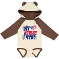 thumbnail image 3 of Inktastic My First 4th with American Flag Rocket and Fireworks Boys or Girls Long Sleeve Baby Bodysuit, 3 of 5