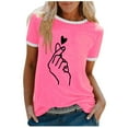 thumbnail image 1 of Eashery Womens T Shirts Crew Neck Tops Soft Womens Tshirt Dress Pink Medium, 1 of 4