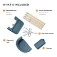 thumbnail image 3 of Trona Stokke Clikk, color azul fiordo - Trona todo en uno con bandeja + arnés - Ligera, duradera y fácil de viajar - Ergonómica con características ajustables - Ideal para 6-36 meses o hasta 33 libras, 3 of 5