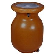 KoolScapes 50 Gallon Teracotta Look Rain Barrel with Brass Tap and Drain Plug Durable Recycled Plastic