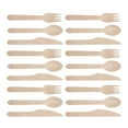 thumbnail image 4 of 100pcs Wooden Utensils for Eating Wooden Cutters Forks Spoons Disposable Cutlery, 4 of 8