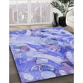 thumbnail image 3 of Ahgly Company Tapis d'Intérieur Lavables en Machine Pastel Bleu Transitionnel, 7' Carré, 3 of 7