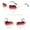 D, variant on Only Moment Sunglasses Mens Womens Metal Frame Ladies Heart Shape Sunglasses Love Eyewear