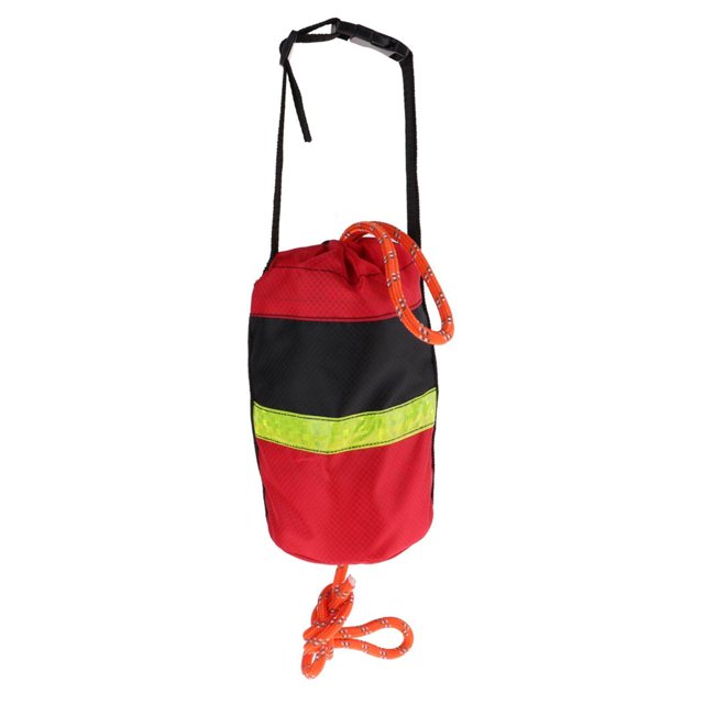 Safety Throw Bags Rescue Kayaking Floating Rope Water Reflective Throw Line Rope Lightweight 31 Meters Reflective Rope Red Black Bag