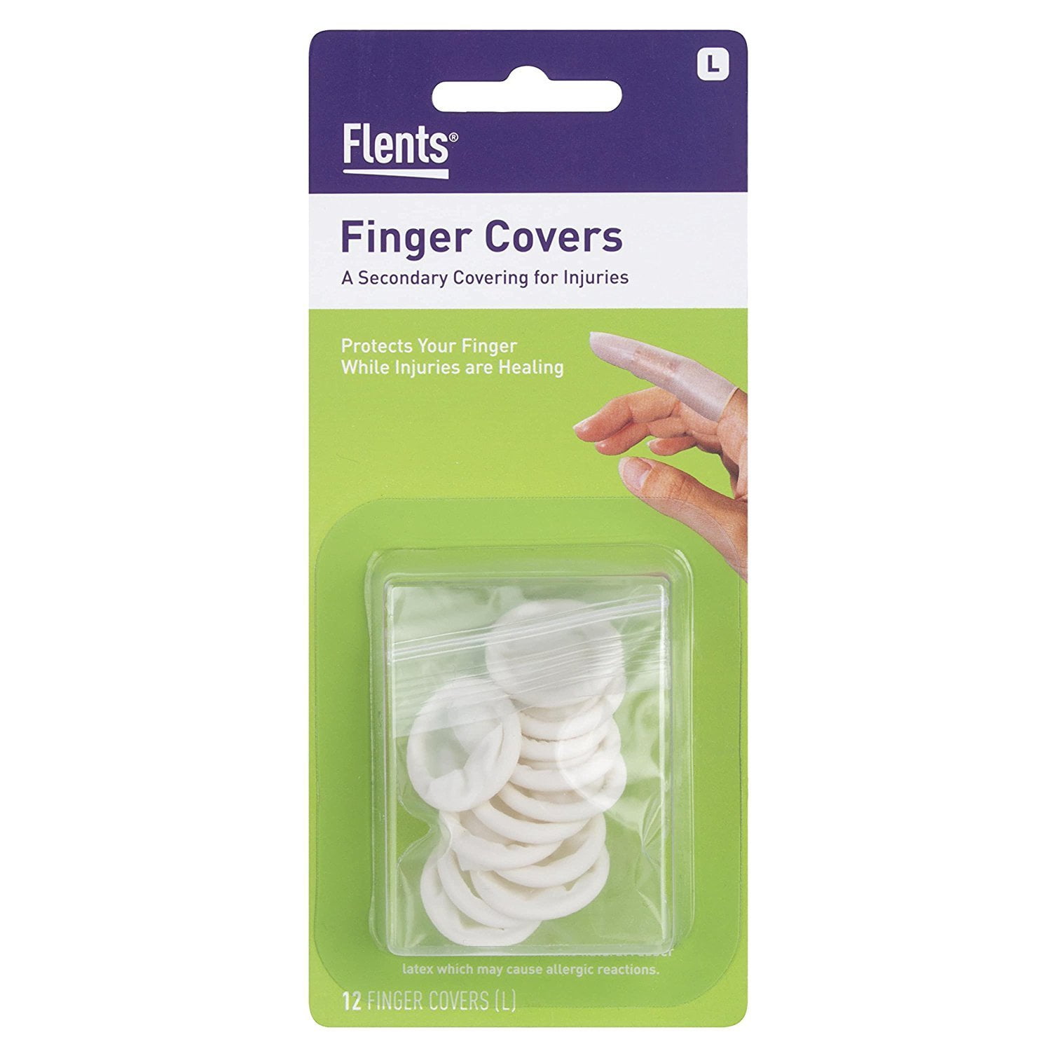Flents Finger Covers Latex Finger Cot, 12 Count