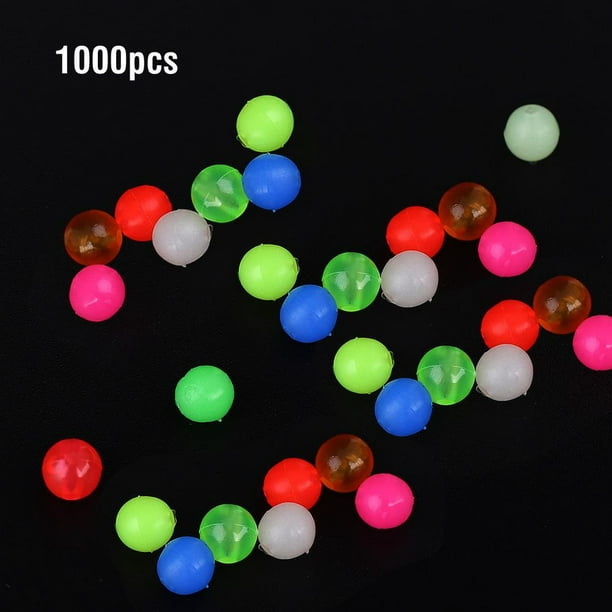 Fyydes Fishing Bead,1000pcs/Box Plastic Round Beads Fishing Tackle Lures Tools Accessory For Outdoor Fishing, Bead Fishing Lures