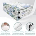thumbnail image 4 of King Quilt Set 96''x106'', Blue Flower Lightweight Bedspread Coverlet Set with 2 Pillow Shams, Sage Green Eucalyptus Leaf Farmhouse Country Breathable All Season Quilt Bedding for Bedroom/Guest Room, 4 of 9