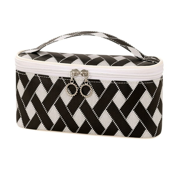 Yhmxh Organizadores y almacenamiento Bolsa de maquillaje portátil con gran capacidad de almacenamiento, exquisita y de alta gama caja de almacenamiento de viaje, bolsa de lavado