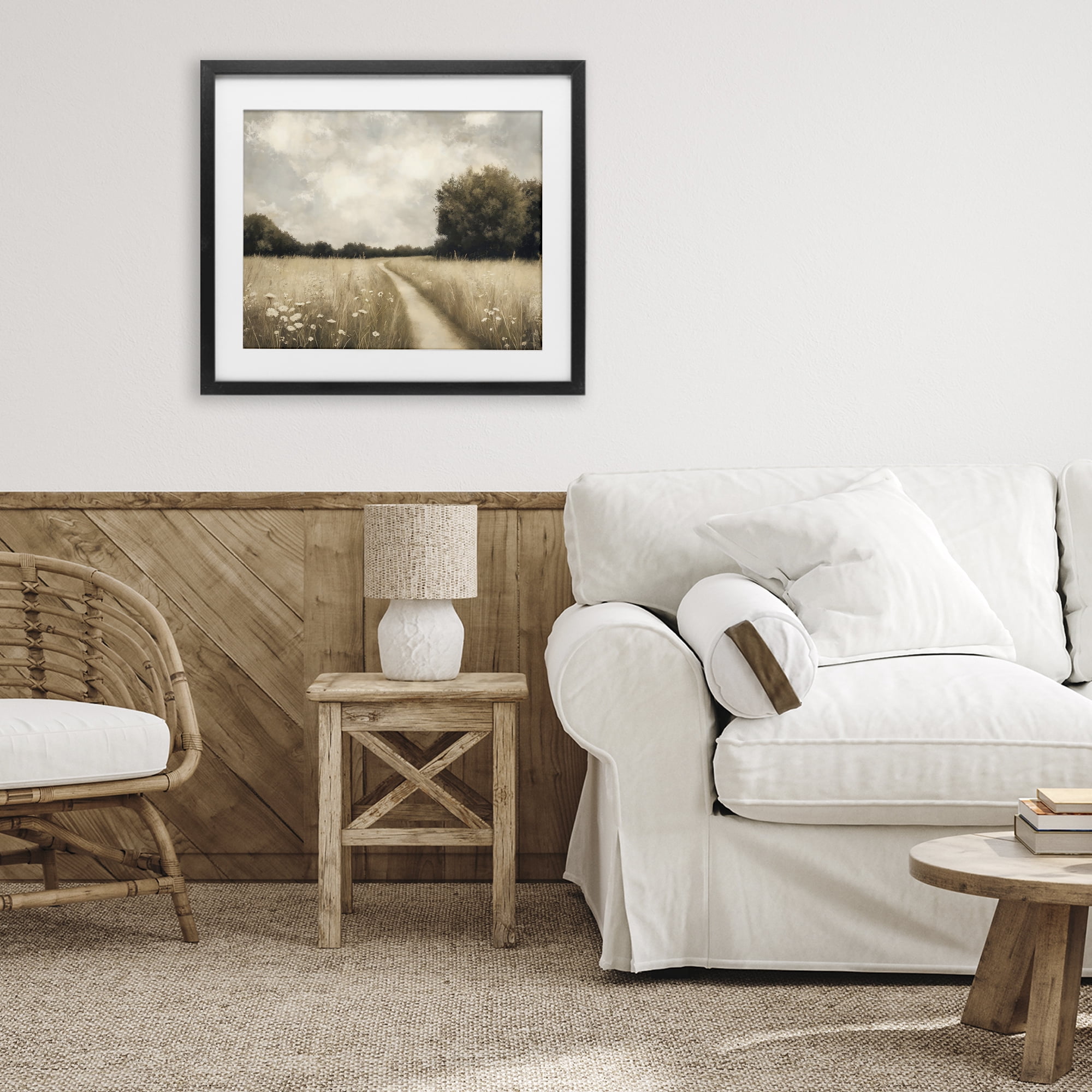Stupell Industries Journey Through Wildflowers in Meadow Black Framed Print Under Glass, design by Creative Studio