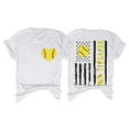 thumbnail image 2 of Yubnlvae Women's Softball Mom Graphic T-Shirt Loose Fit Baseball Print Short Sleeve Casual Top, White, L, 2 of 3