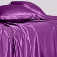 thumbnail image 5 of Cloud Fino 100% Pure Silk Satin Sheet Set 6pcs, Silk Fitted Sheet,Silk Flat Sheet&Silk Pillowcases Set !(Twin XL Purple), 5 of 5