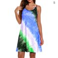 thumbnail image 1 of Qarigey Vestido de mujer 2 correa de hombro ropa sin mangas vestido estampado Vestidos Cielo azul S Qarigey AP002056-25, 1 of 3
