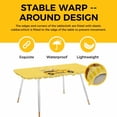 thumbnail image 4 of Farmhouse Truck Table Cloths for 8 Foot Rectangle Tables, Country Bee Daisy Yellow Buffalo Lattices Patio Waterproof Elastic Fitted Tablecloths, Washable Rectangular Table Cover for Camping, 4 of 8