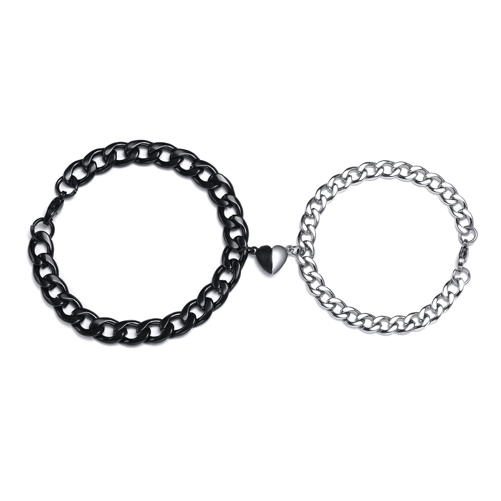 Vnox Matching Bracelets for Couples, Stainless Steel
