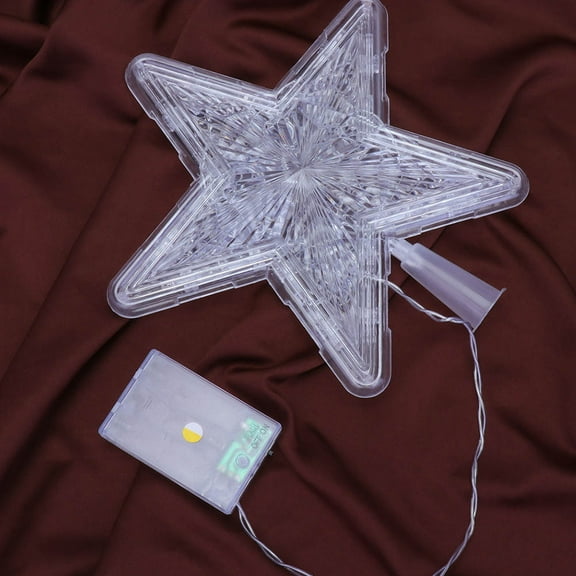 WEUVEB small lighted tree topper Christmas Decoration Assorted Color 2Pcs