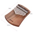 thumbnail image 4 of Piano de pulgares ammoon 17-Key Thumb Piano Kalimba Camphorwood C Tone con bolsa de transporte Libro de música Escala musical Pegatinas Martillo de afinación Acompañamiento Cadena Borla Decoración Pro Tomshoo Piano de pulgares, 4 of 6