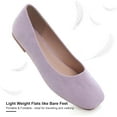 thumbnail image 5 of Pfhytec LU Flats for Women Comfortable Wide Width Square Toe Ballet Shoes Dressy Slip-ons Loafers, 5 of 5