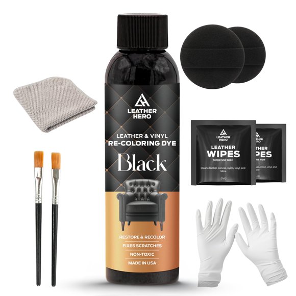 Leather Restorer Leather Hero, color negro, para sofás, 120 ml