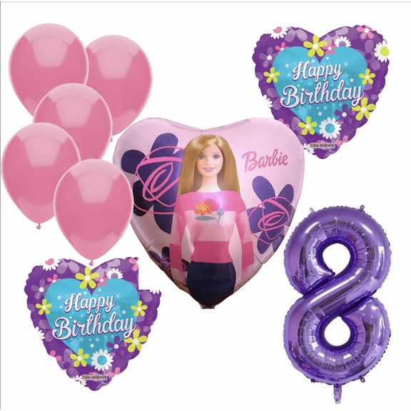 Barbie Balloon Bouquet Heart Bundle #8