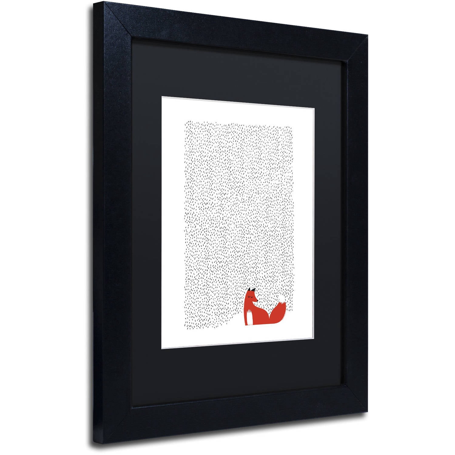 Trademark Fine Art 'Black Grass' Canvas Art by Robert Farkas, Black Matte, Black Frame