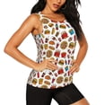 thumbnail image 2 of Fotbe Hot Dog Pizza Womens Loose Fit Casual Flowy Slim-Fit Tank Tops Athletic Round Neck Trendy Sleeveless Summer Tops for Gym and Yoga-Small, 2 of 9
