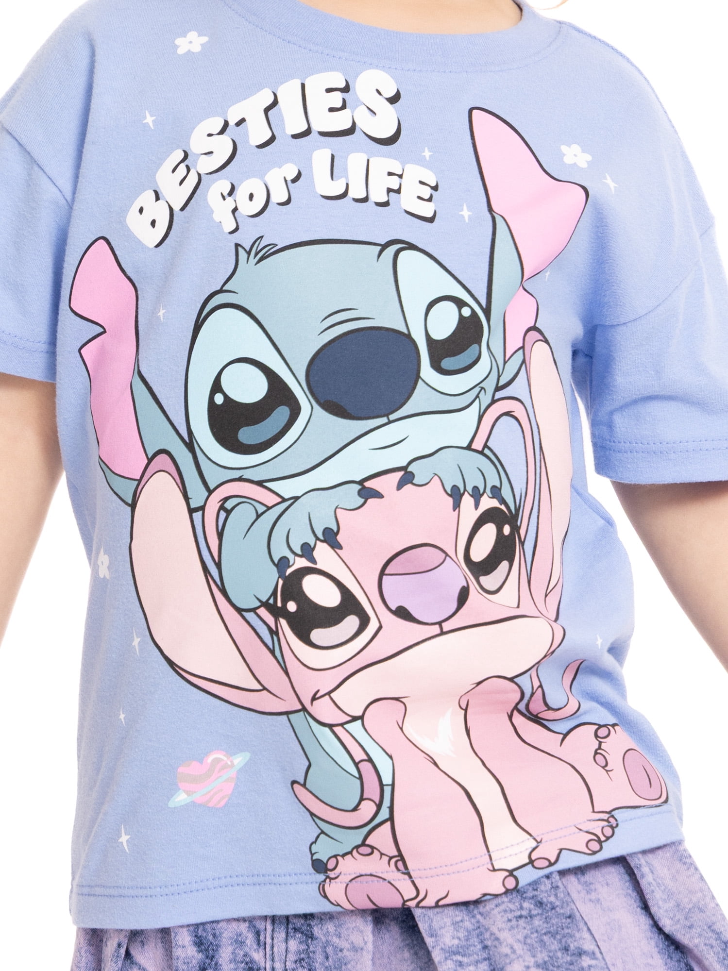 Disney Lilo and Stitch Toddler Graphic Crewneck Tee with Short Sleeves, Sizes 12M-5T