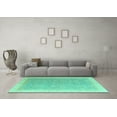 thumbnail image 3 of Ahgly Company Indoor Square Oriental Turquoise Blue Modern Area Rugs, 8' Square, 3 of 4
