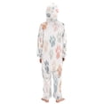 thumbnail image 3 of Soft Big Kids Onesie Pajamas Cozy Loose-Fit Jumpsuits for kids with Pockets for Christmas Lounge & Play Watercolor Dog Paw Prints, 3 of 8