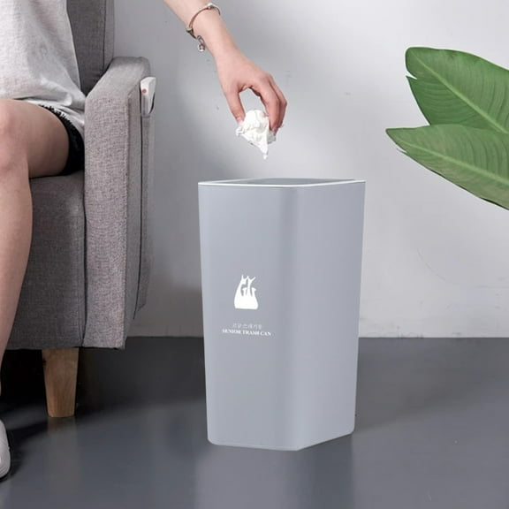 Muecwrye Trash Can, Bathroom Trash Can With Lid, Touchless Trash Can, Slim Motion Sensor Plastic Narrow Trash Bin for Bedroom, Kitchen, Toilet, Living Room, Office, RV, Outdoor