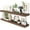 Walnut, variant on 16 Inch Floating Shelves for Wall White Shelves Set of 2,Wall Mounted Rustic Wood 8 Inch Deep Floating Shelf with Invisible Brackets for Bedroom Kitchen Living Room