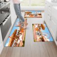 thumbnail image 2 of CCTFS Amusement park cat Machine Washable Non-Slip Rubberback Indoor Runner Rug/Area Rug for Kitchen, Hallway, Kitchen, Entryway, Bathroom, 2 Piece Set - 16''*24''/47''*18'', 2 of 9