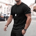 thumbnail image 1 of Verano manga corta pantalones cortos traje deportivo casual traje ropa de hombre Eccomum Negro XXL, 1 of 5