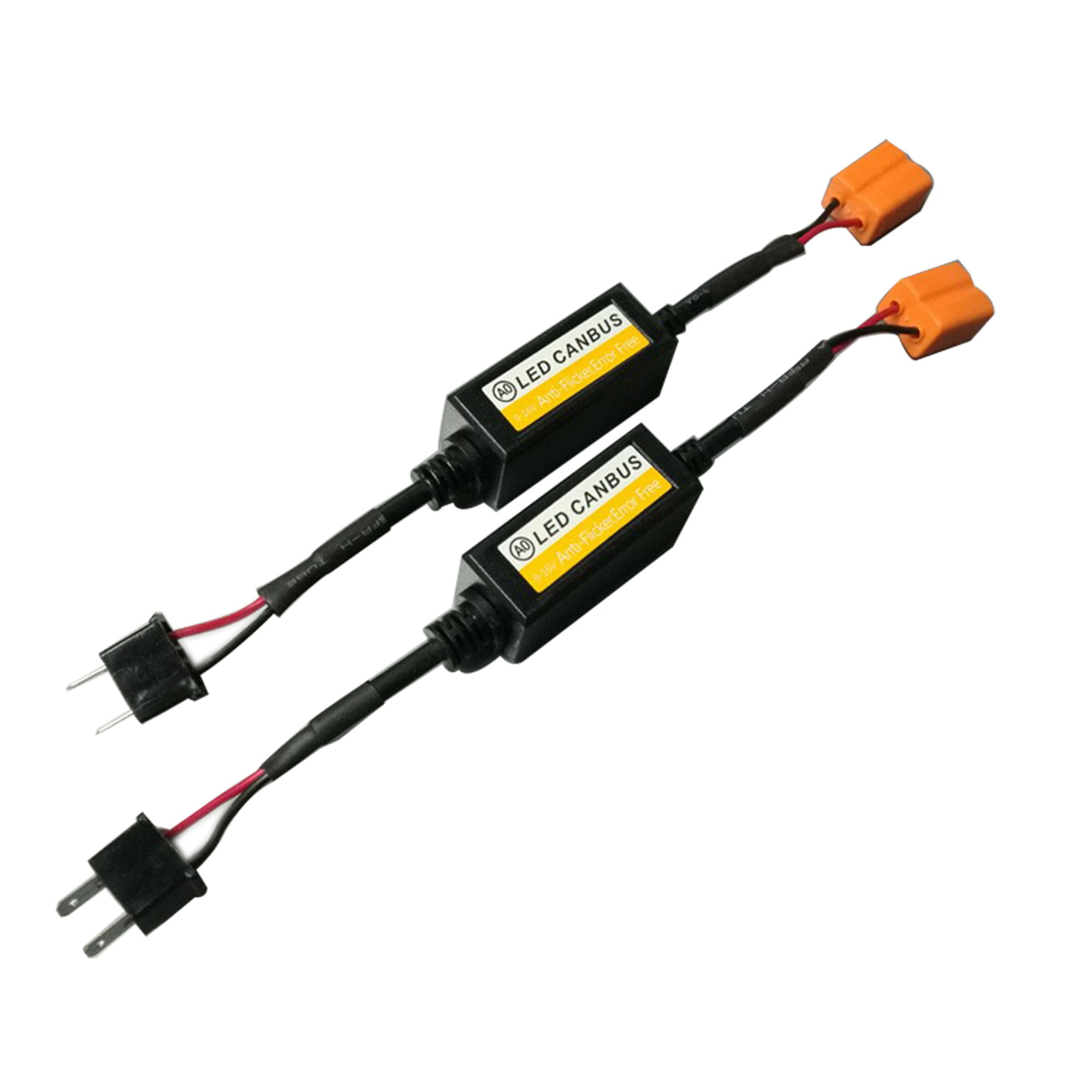 2Pack H13 LED Headlight Decoder Warning Error Canceller Anti Flicker Canbus Resistor Adapter 