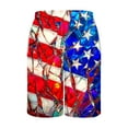 thumbnail image 4 of cllios Big and Tall Mens Swim Trunks 4th of July 5 Inch Quick Dry Surf Board Shorts Bathing Suits Independence Day Holiday Beach Shorts Swimwear, 4 of 5