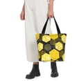 thumbnail image 6 of Kdxio Geometric Pattern with Bee Women Reusable Grocery Bags Foldable Ripstop,Reusable Shopping Bags for Shopping,Gym,Gift, 6 of 7