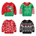 thumbnail image 4 of GYRATEDREAM Boys Christmas Sweater Kids Santa Elk Pullover Knitted Crewneck Sweatshirt Tops, 4 of 4