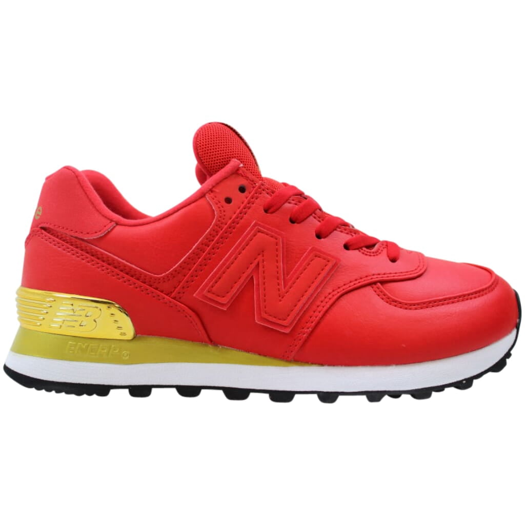 New Balance 574 Gold Dip-Red Cerise 