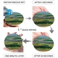thumbnail image 2 of RYLABLUE Grassland Nature on Rustic Wooden Plank Set of 4 Round Coaster for Drinks, Absorbent Ceramic Stone Coasters Cup Mat with Cork Base for Home Kitchen Room Coffee Table Bar Decor, 2 of 5