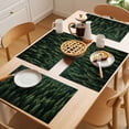 thumbnail image 5 of Summer Green Placemats Set&nbsp;of&nbsp;12 Pine Trees Forest Heat Insulation Washable Place Mats, Rustic Non-Slip Table Mats for Dining Table Party Kitchen Decor,13x19 Inch, 5 of 9