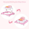 thumbnail image 4 of OLAKIDS  Foldable Baby Walker, 3 in 1 Toddler Walker Leaning-Seated Walk-Behind with Removable Music Tray, Adjustable Height, Washable Seat Cushion for Boys and Girls, 4 of 9