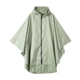 thumbnail image 1 of TISHITA Veste Imperméable à Capuche Unisexe Poncho de Pluie Vert, 1 of 7
