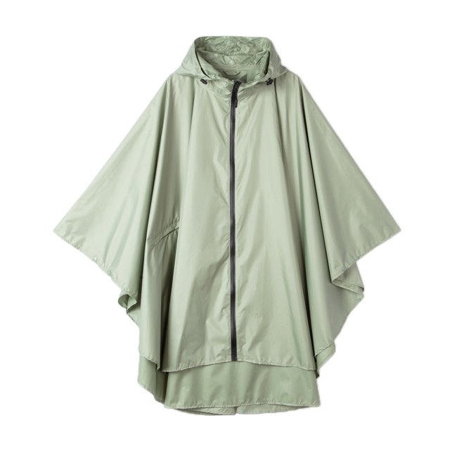 TISHITA Veste Imperméable à Capuche Unisexe Poncho de Pluie Vert