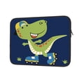 thumbnail image 2 of Bingfone Dino Playing Roller Skate Laptop Sleeve Case 15 Inch, 360° Protective Computer Carrying Bag, 2 of 9