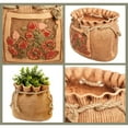 thumbnail image 5 of Golden Ceramics  Handmade Flower Pot Planter - Pouch - 7.9X9.1X7.5, 5 of 5