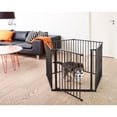 thumbnail image 6 of Open Box Pet Design Pet Flex System XXL Wall Mounted At Home Dog Gate, Black, 6 of 12