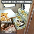 thumbnail image 5 of Uorisanigo RV Dinette Cushions Covers, Sunflower Printed Seat Cover Camper Cushion Cover Dinette Booth Seats Include 1 Backrest & 1 Bench Covers, Stretch Fabric Sofa Seat Slipcovers, 5 of 7