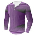 thumbnail image 2 of DDAPJ pyju Long Sleeve Henley Shirt for Men 3D Optical Illusion Print Button T-Shirts Novelty Tunnel Graphic Tees Big and Tall Casual Hipster Tee Tops on Clearance Purple M, 2 of 5
