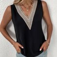 thumbnail image 4 of Camisetas Sin Mangas Cortas Lady Camisole Vest Casual Style Tank Top Vest V Neck Daily Outfit (Negro XXL) Ygjytge para Mujer Negro T M, 4 of 5