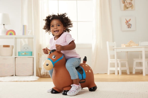 Kidoozie Gallop & Go Pony – Inflatable Ride-On Bouncer with Hand Pump – Ages 2 Years+